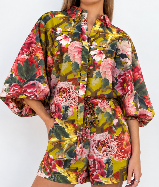 Ophelia Chartreuse Butterfly Shirt