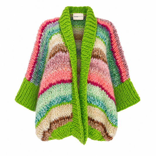 Nadia Dafri Cardi AW03- Verde 3/4 sleeve