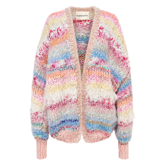 Nadia Dafri Cardi Frou Frou Pinks Pastel
