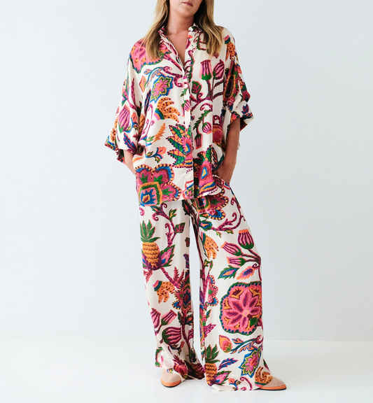 Banana Rama Cream Balloon Wide Leg Pant