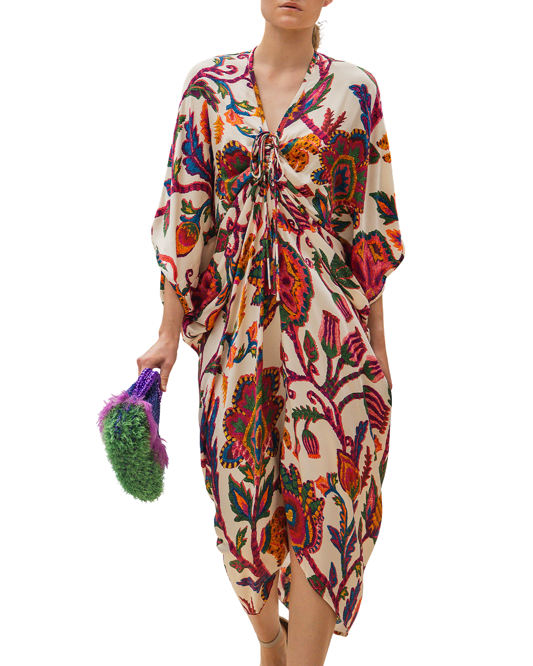 Banana Rama Cream Kaftan Dress