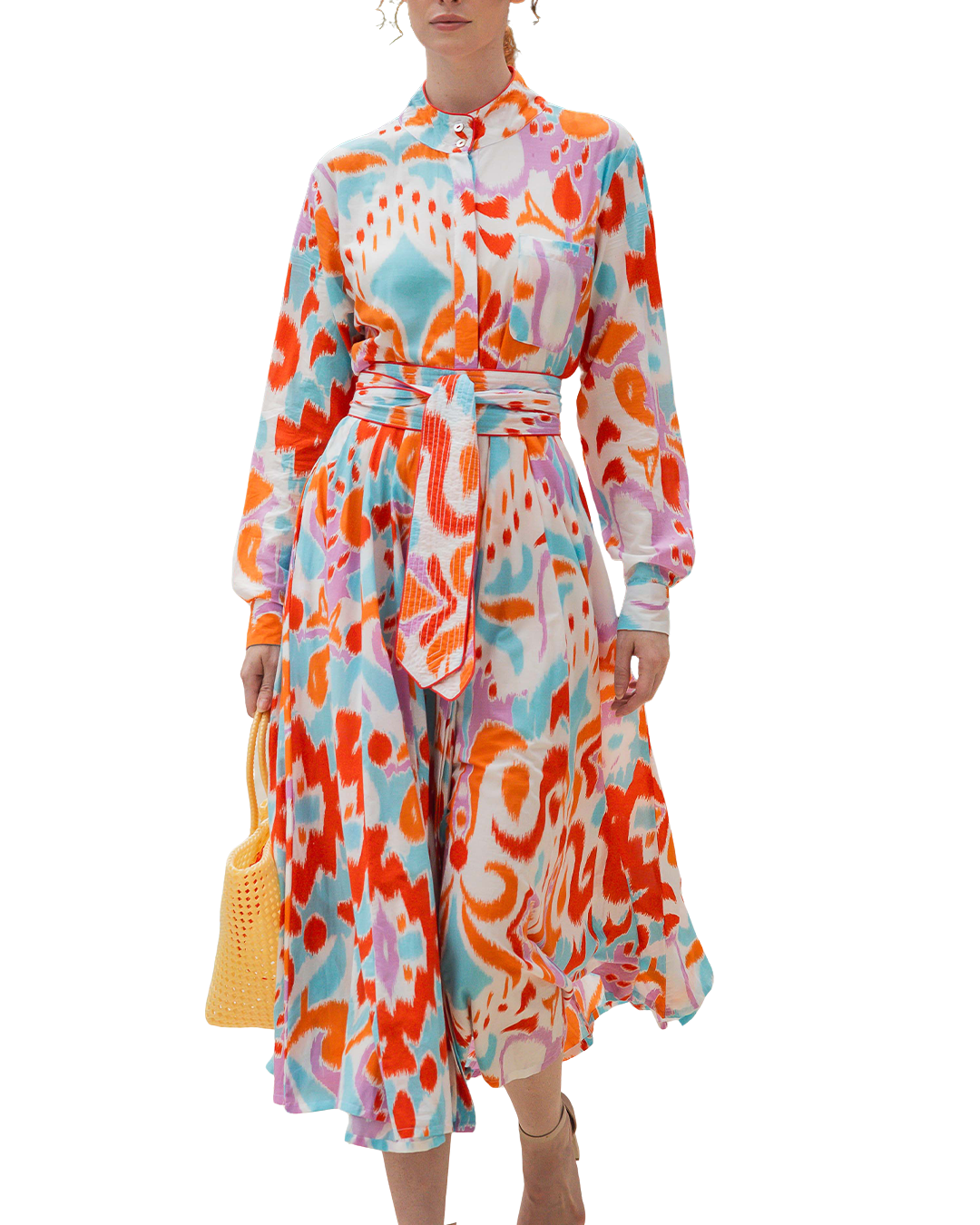 Mermaid Ikat Panel Dress