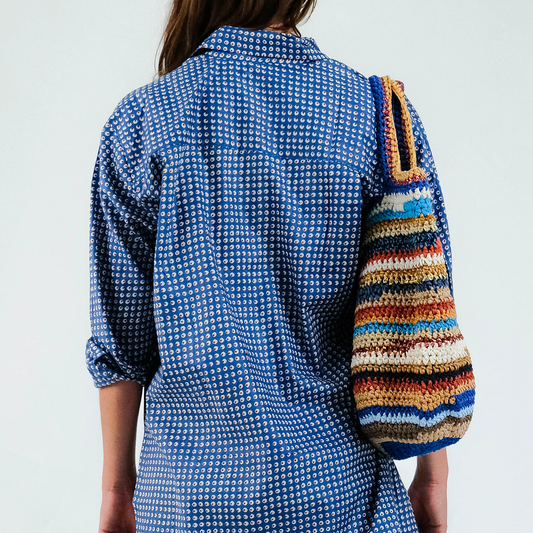 Nadia Dafri Tote Blue Sand