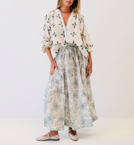 Romance Blue Prairie Top