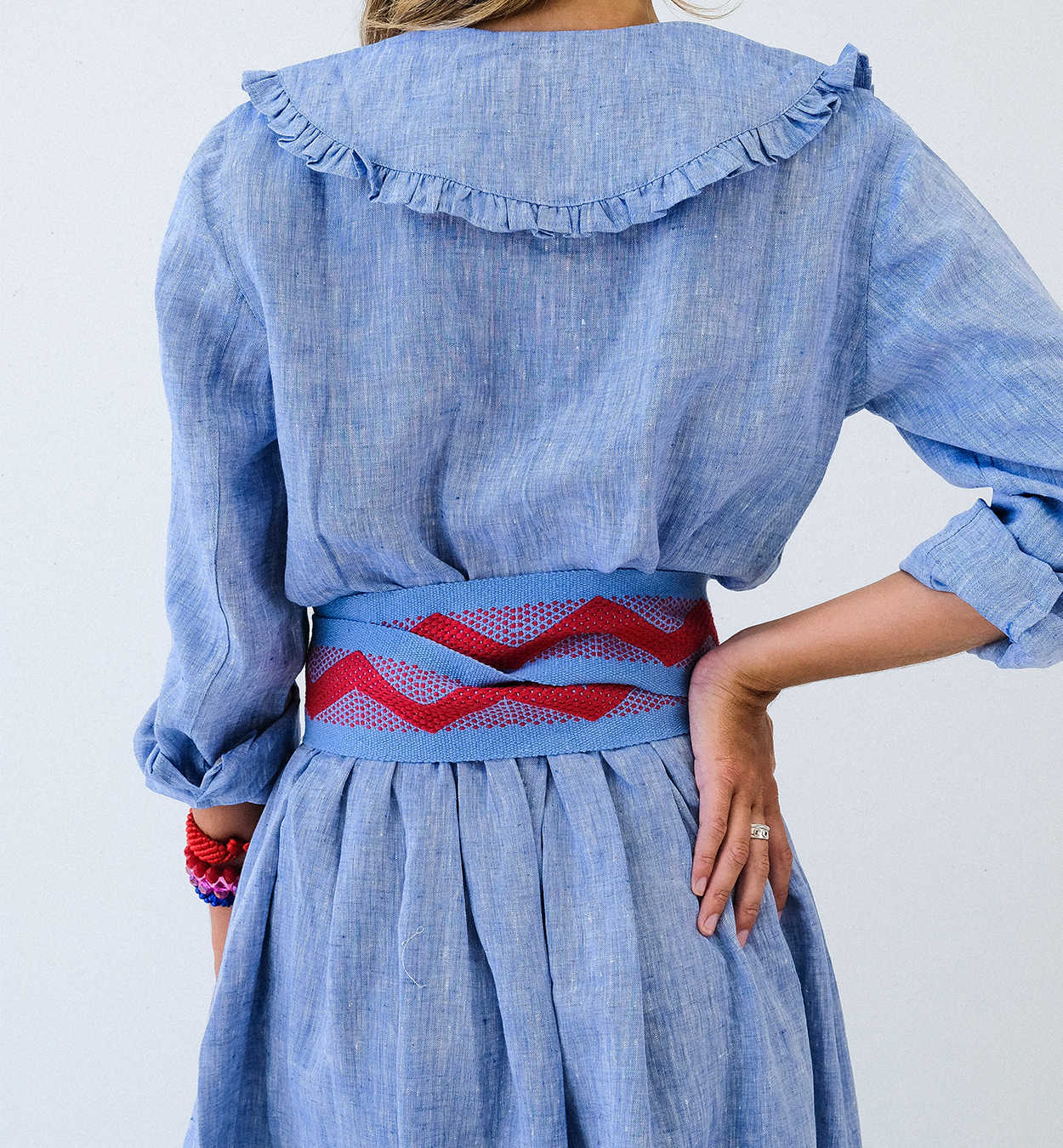 Chambray Linen Scandi Dress - FINAL SALE