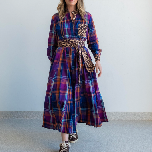 Check Me Out in Leopard Detail Panel Dress