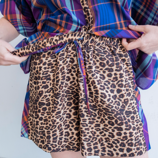Leopard Check Me Out Shorts