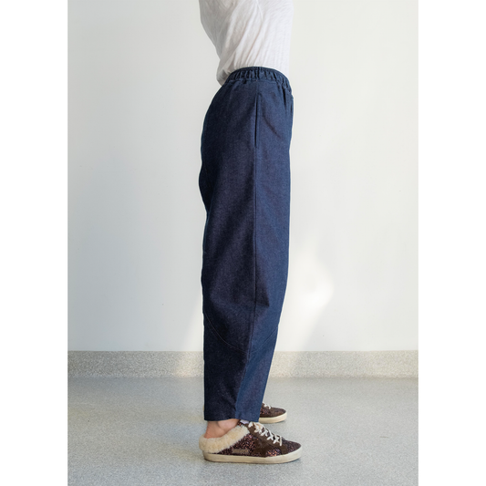 Deep Denim Barrel Pant