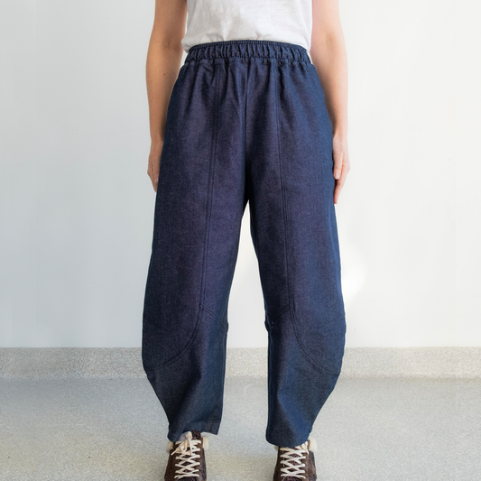Deep Denim Barrel Pant