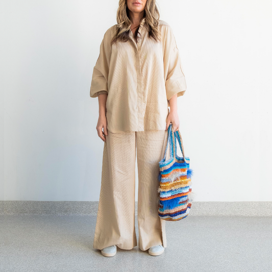 Desert Thin Stripe OS Butterfly Shirt