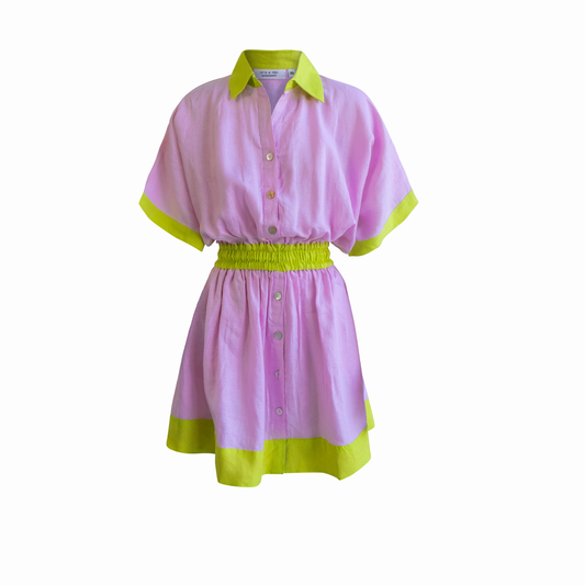 Dolman Short Linen Dress