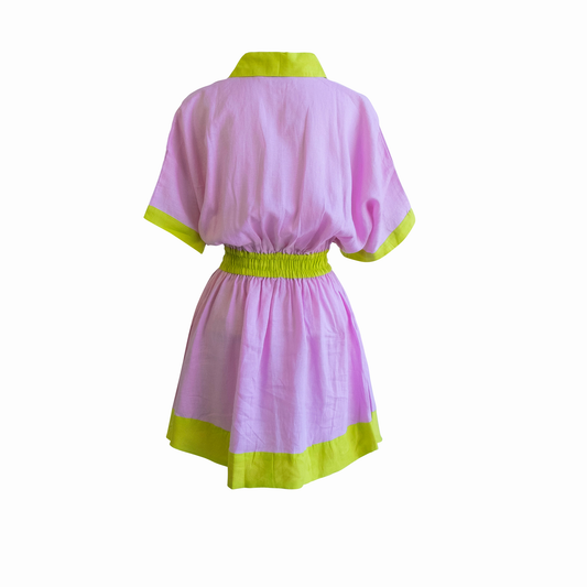 Dolman Short Linen Dress