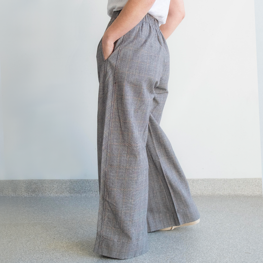 Paris Check Wide Leg Pant