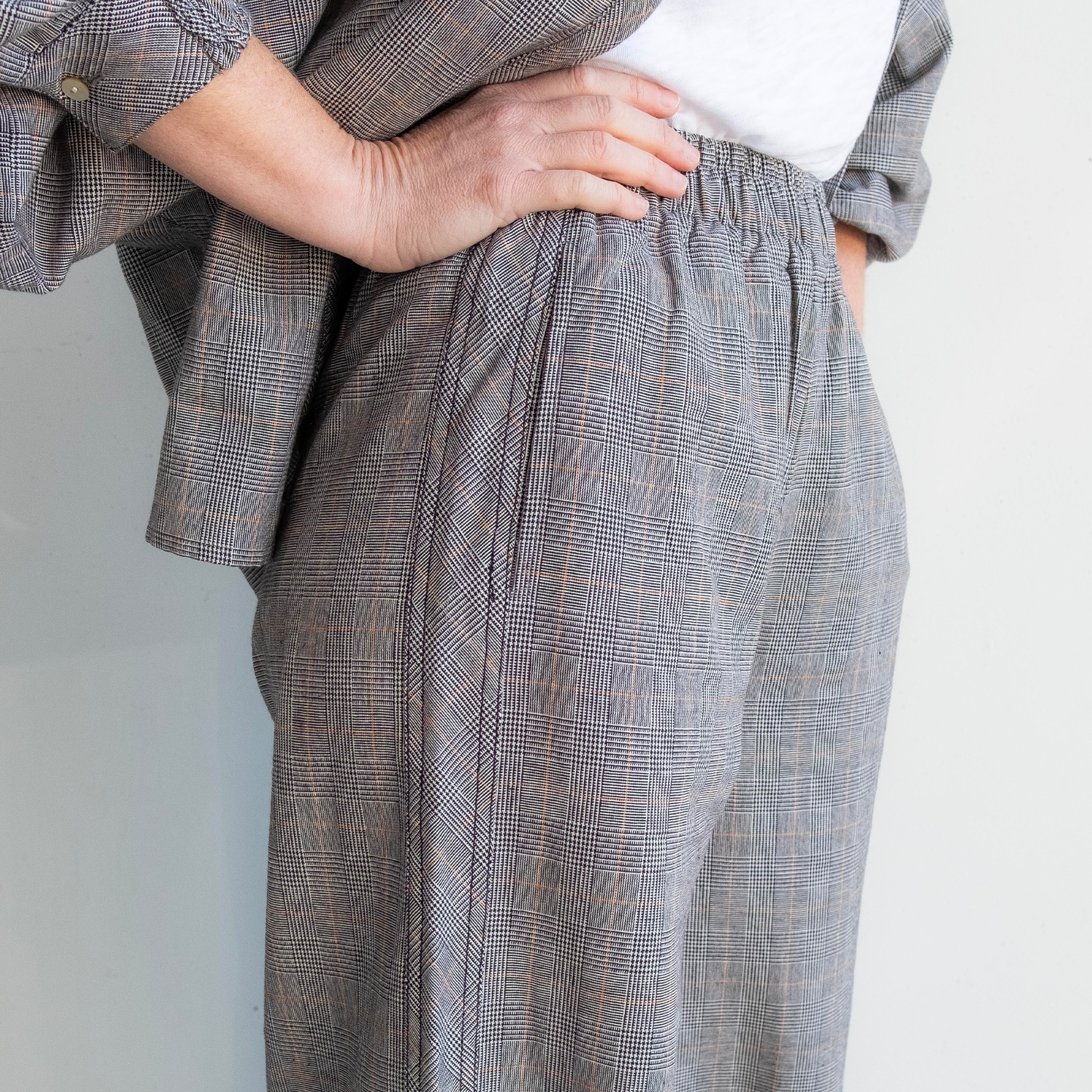Paris Check Wide Leg Pant