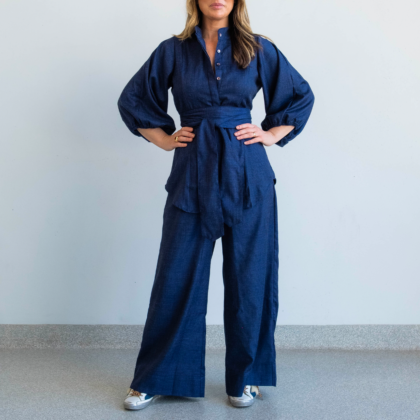 London Prince of Wales Wide Leg Pant