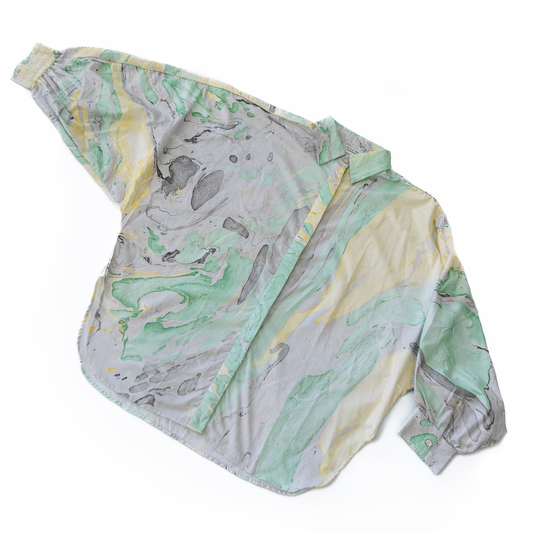 Marbled Butterfly Shirt in Green