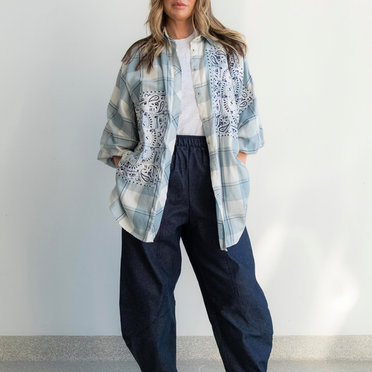 Santa Monica Blue Butterfly Shirt