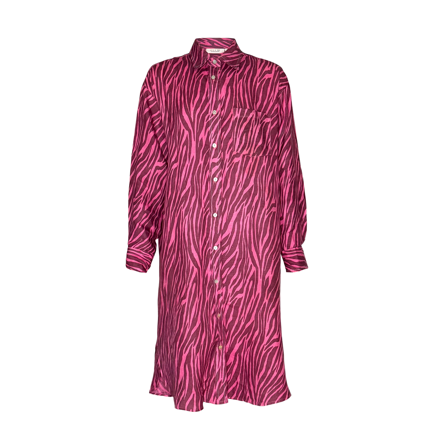 Zebra Boyfriend Shirt Dress
