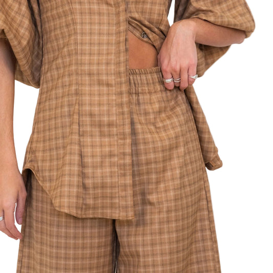 Cappuccino Check Lux Pant