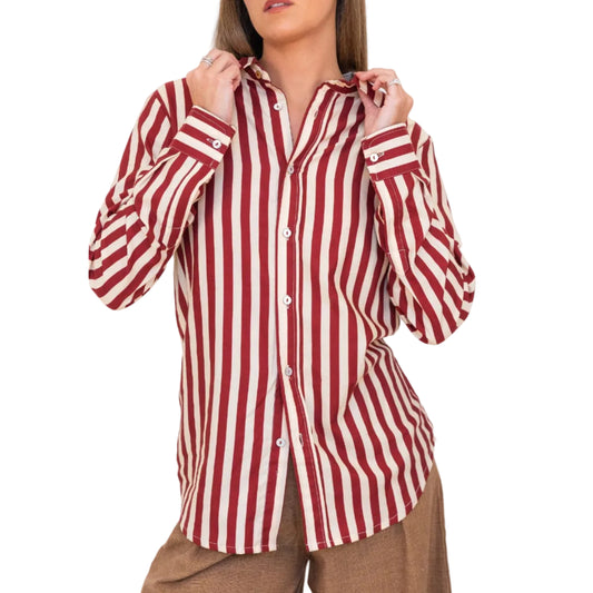 Bordeux Stripes Slim Fit Shirt