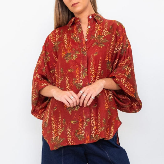 Butterfly Sleeve Shirt - Floral 05 — IT'S A FAD. Shirts & Tops from Noosa, Australia