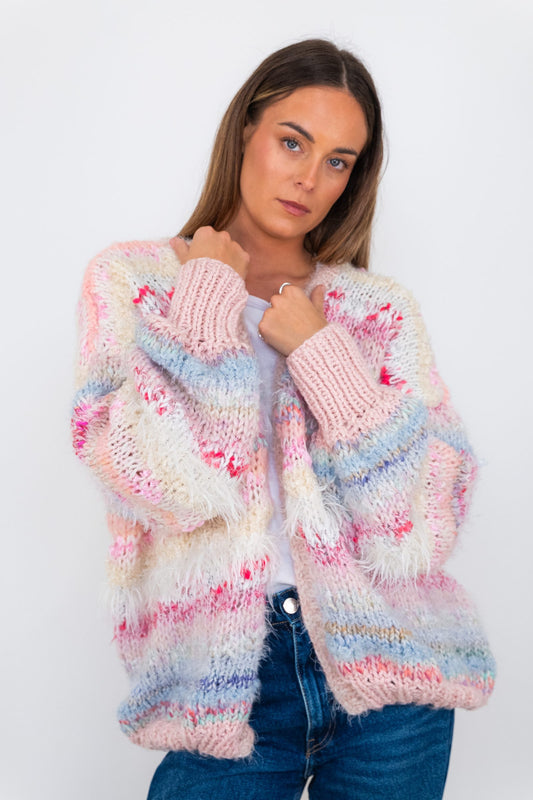 Nadia Dafri Cardi Frou Frou Pinks Pastel