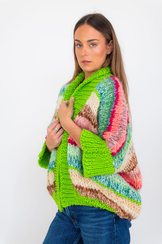 Nadia Dafri Cardi AW03- Verde 3/4 sleeve