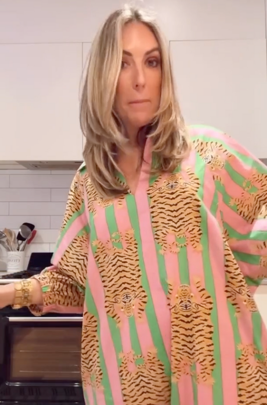 Tibetan Tiger Pink & Green Butterfly Dress