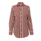 Red and white striped shirt on a white background
