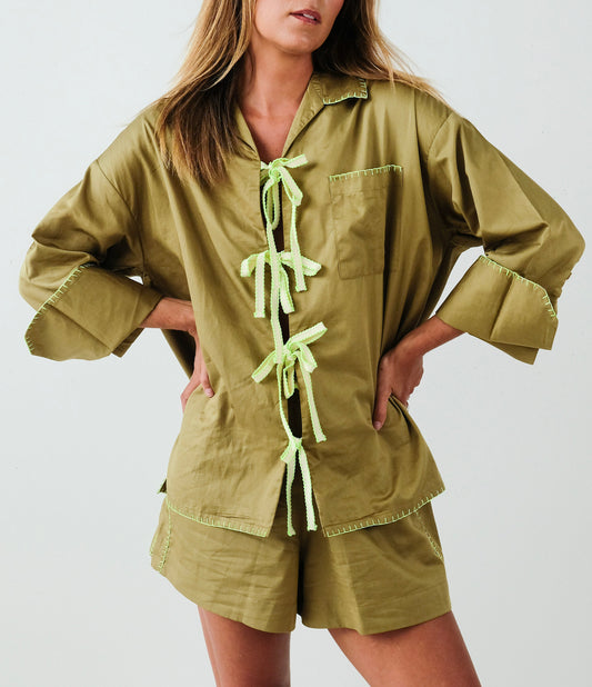 Olive Zagreb Neon Ties Shirt