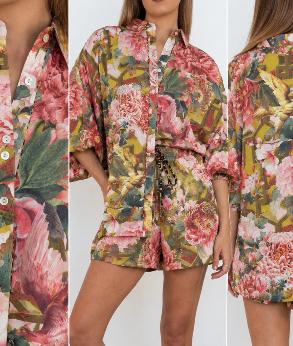 Ophelia Chartreuse Butterfly Shirt