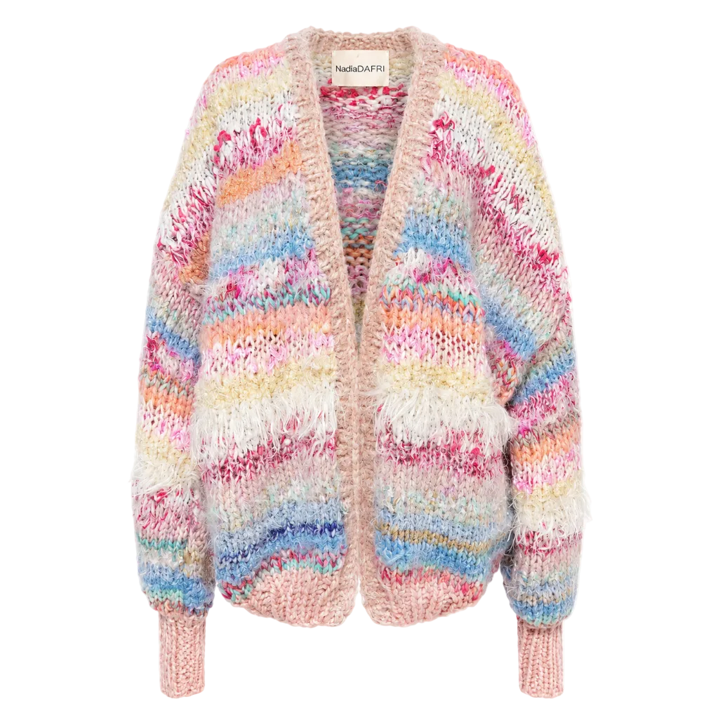 Nadia Dafri Cardi Frou Frou Pinks Pastel