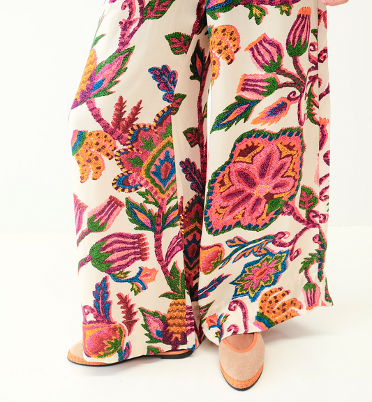 Banana Rama Cream Balloon Wide Leg Pant