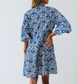 Batik Balloon Sleeve Short Panel Dress