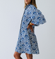 Batik Balloon Sleeve Short Panel Dress