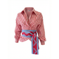 Cherry Check Collection Tie Top