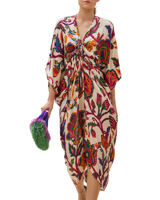 Banana Rama Cream Kaftan Dress