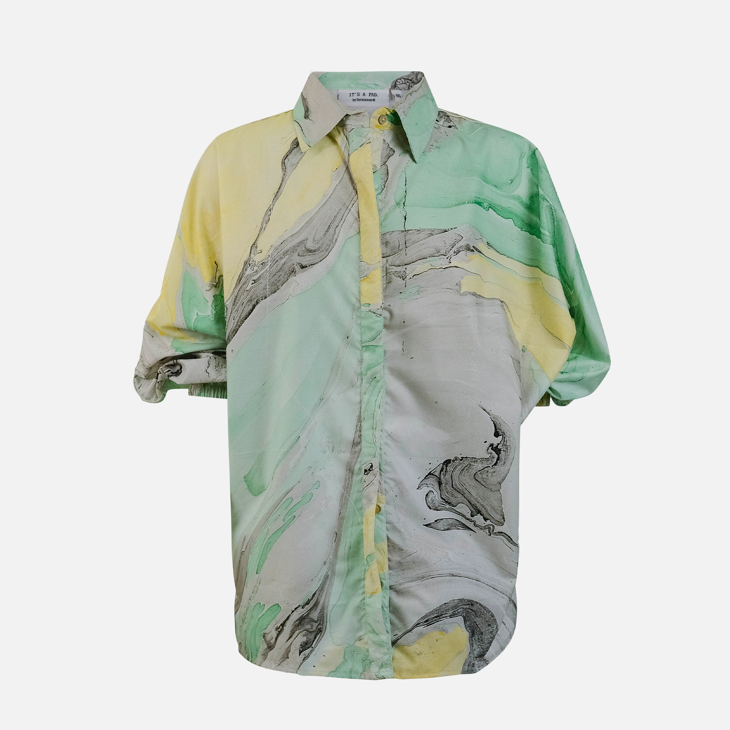 Marbled Butterfly Shirt in Green