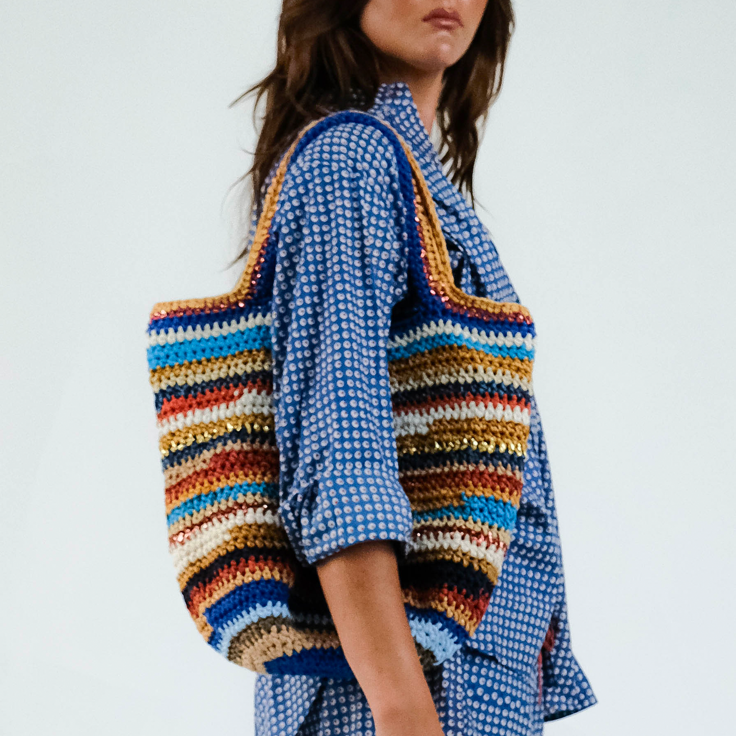 Nadia Dafri Tote Blue Sand