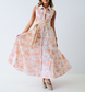 Orange Toile Chinoiserie Sleeveless Panel Dress