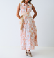 Orange Toile Chinoiserie Sleeveless Panel Dress