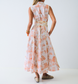Orange Toile Chinoiserie Sleeveless Panel Dress