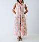Orange Toile Chinoiserie Sleeveless Panel Dress