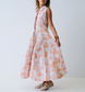 Orange Toile Chinoiserie Sleeveless Panel Dress