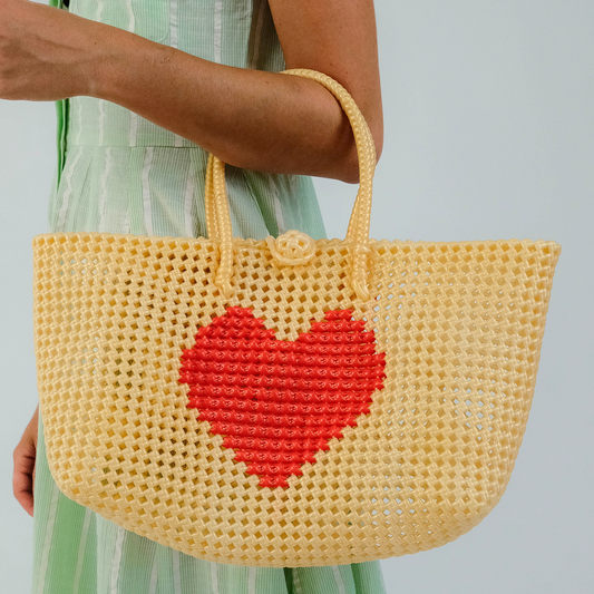 LOVE HEART Recycled Plastic Tote - SML