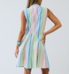 Rainbow Girlfriend Short Sleeveless Panel Dress