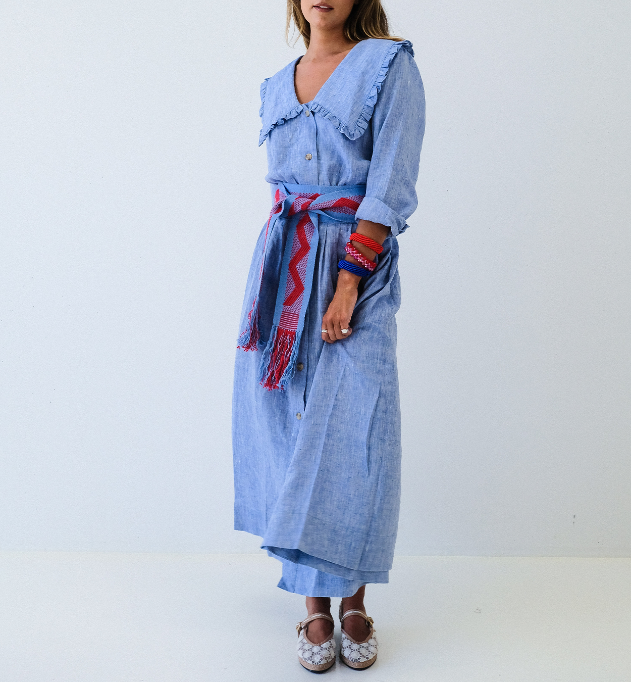 Chambray Linen Scandi Dress - FINAL SALE