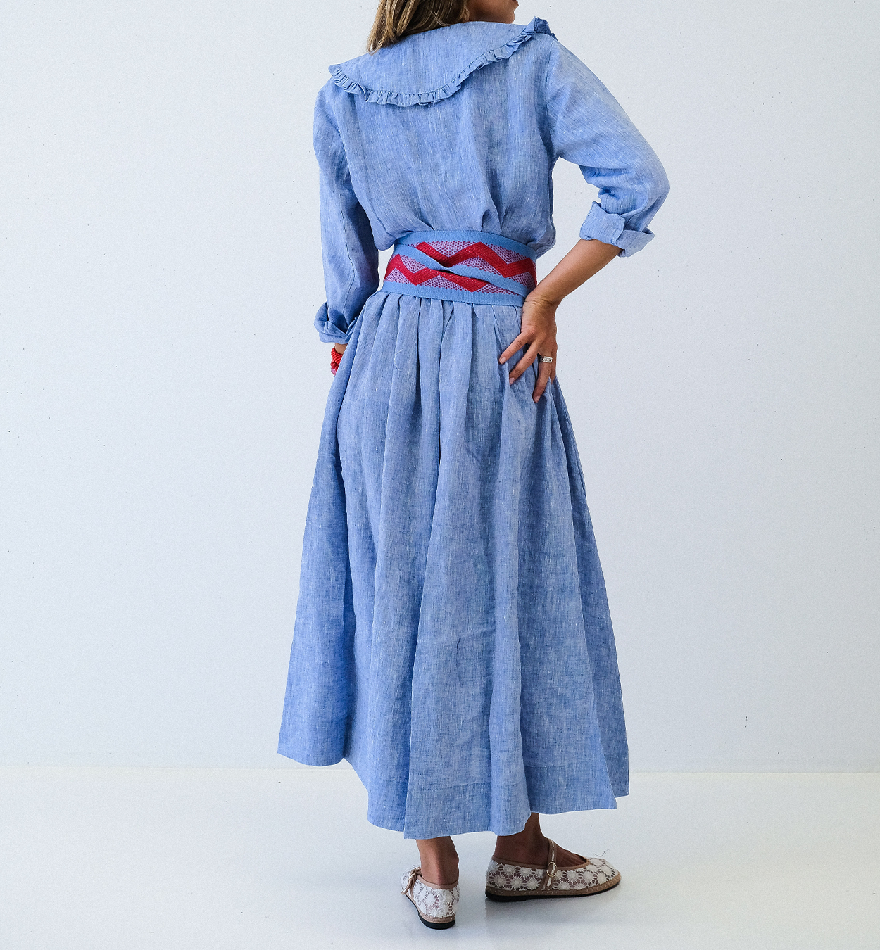 Chambray Linen Scandi Dress - FINAL SALE