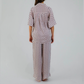 Art Deco Pastel Modal Resort Wide Leg Pant