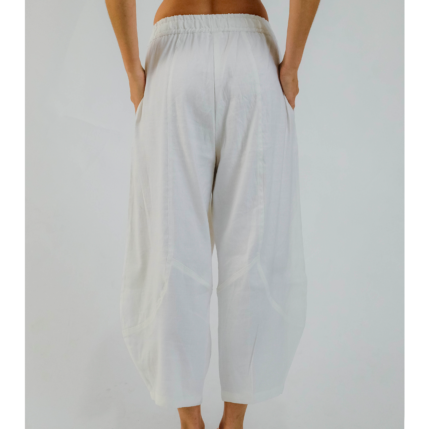 Premium Linen Stretch Barrel Pant